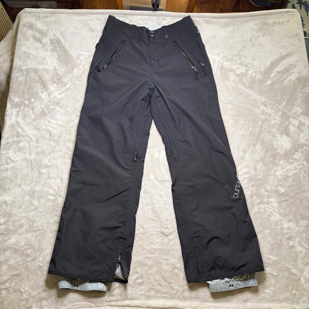 Burton Snowboard Ski Snow Pants Womens S Black Zip Pockets Waterproof Gore-Tex